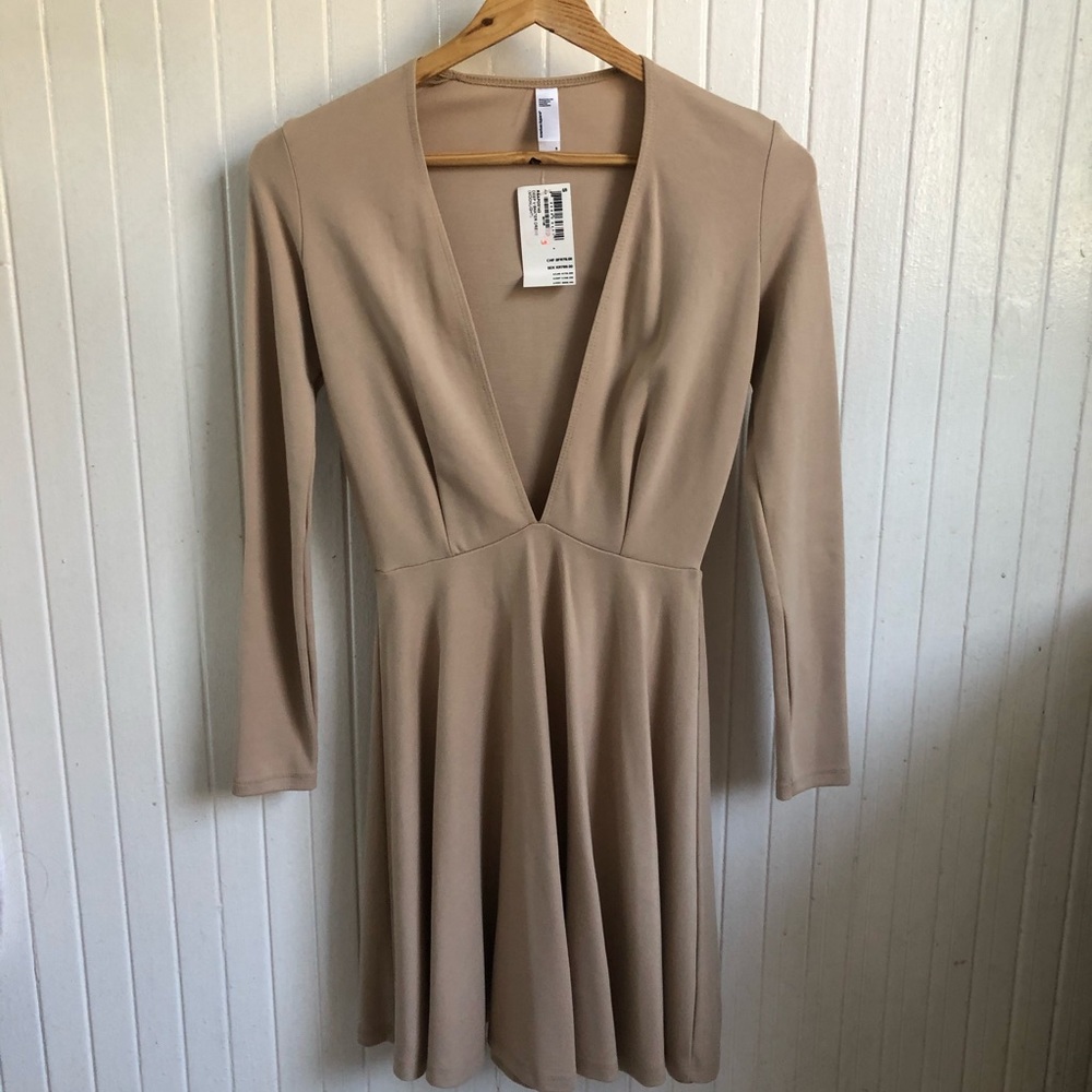 American apparel v neck skater dress in moonlight